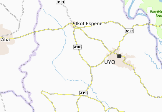 Kaart Plattegrond Afaha Obong
