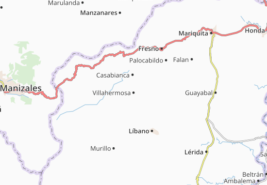Kaart Plattegrond Villahermosa