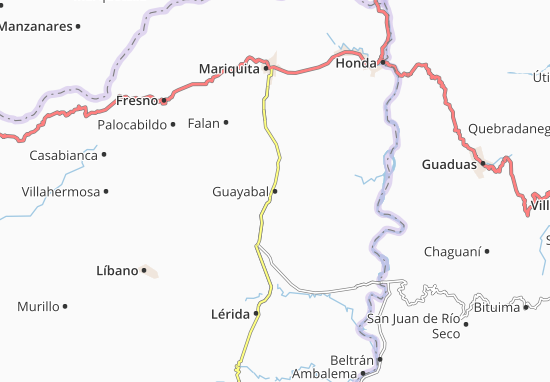 Kaart Plattegrond Guayabal