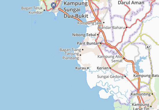 Karte Stadtplan Tanjung Piandang