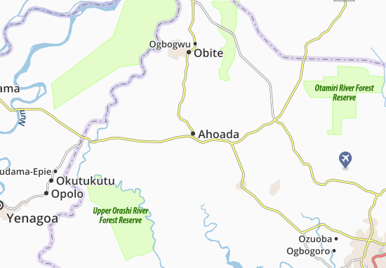 Ahoada Map