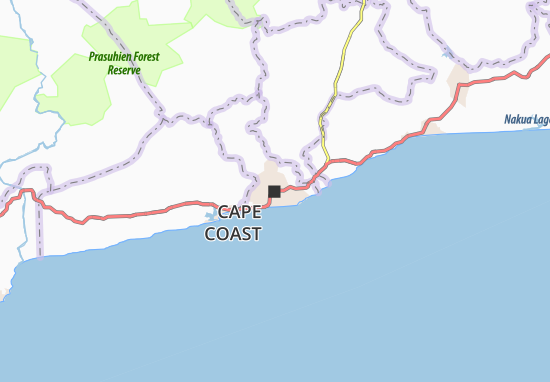 Kaart Plattegrond Cape Coast