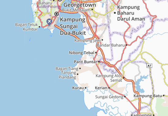 Karte Stadtplan Kampung Sungai Ayer Hitam
