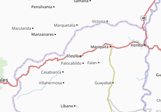 Mapa Fresno
