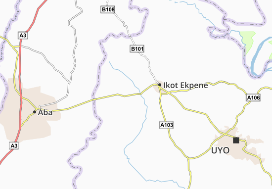 Karte Stadtplan Afaha-Ikot-Ebak