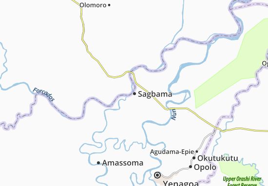 Karte Stadtplan Sagbama
