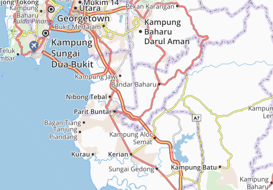 Karte Stadtplan Sungai Kecil