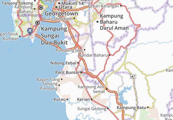 Karte Stadtplan Kampung Paya Kemian