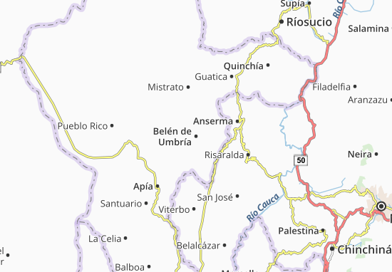 Belén de Umbría Map