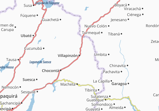 Karte Stadtplan Villapinzón