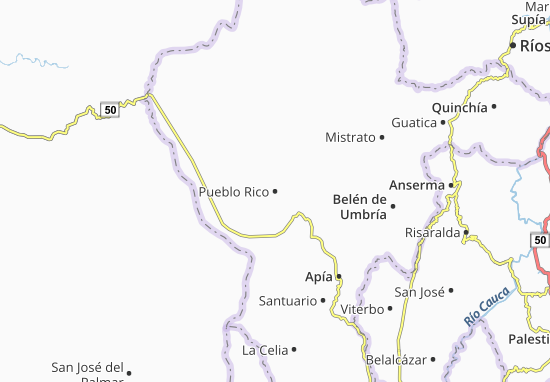 Karte Stadtplan Pueblo Rico