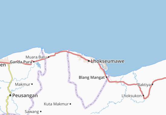 Karte Stadtplan Muara Dua