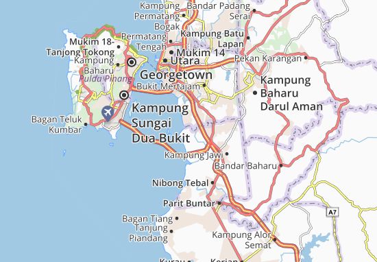 Karte Stadtplan Kampung Masjid