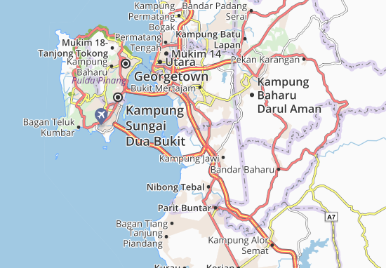 Kaart Plattegrond Bukit Tambun