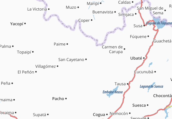 Kaart Plattegrond San Cayetano