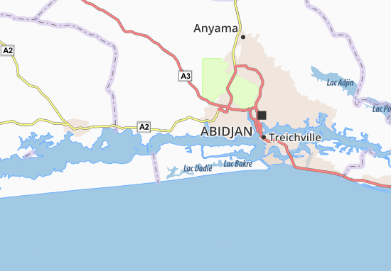 Kaart Plattegrond Abadjin-Doumé