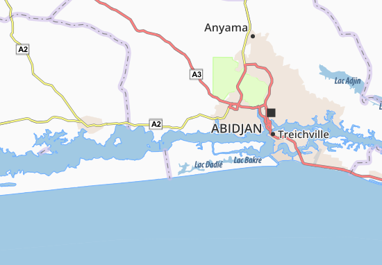 Karte Stadtplan Adiapo-Té