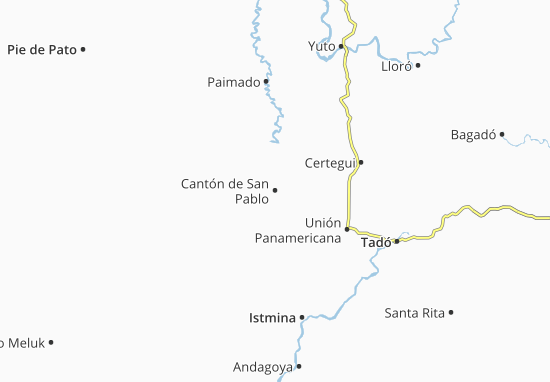 Karte Stadtplan Cantón de San Pablo