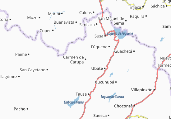 Karte Stadtplan Carmen de Carupa