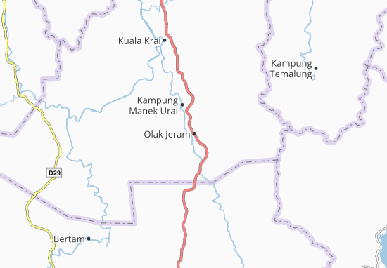 Kampung Manek Urai Map