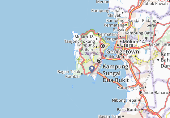 Karte Stadtplan Balik Pulau