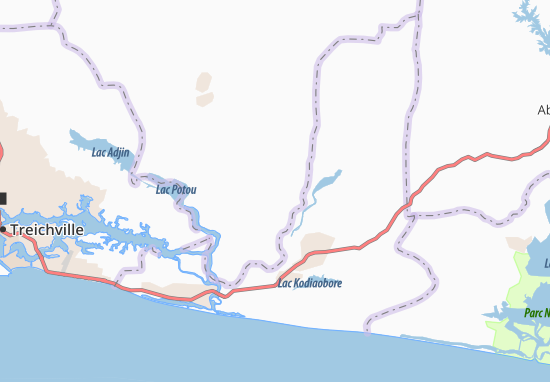 Kaart Plattegrond Angoukrou