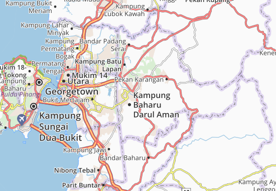 Karte Stadtplan Kampung Sungai Ular