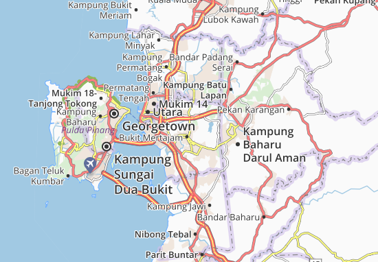 Karte Stadtplan Kampung Paya Atas