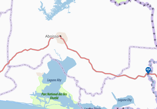 Karte Stadtplan Ndoubakro