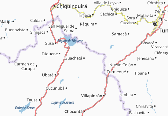 Kaart Plattegrond Guachetá