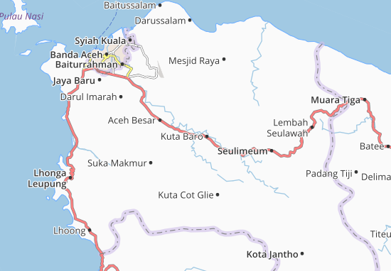 Karte Stadtplan Kuta Baro