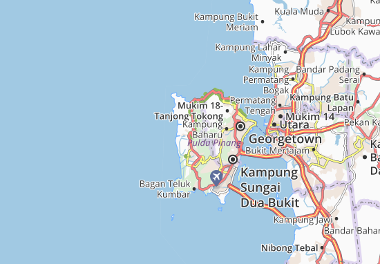 Karte Stadtplan Sungai Pinang
