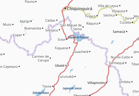 Karte Stadtplan Fúquene