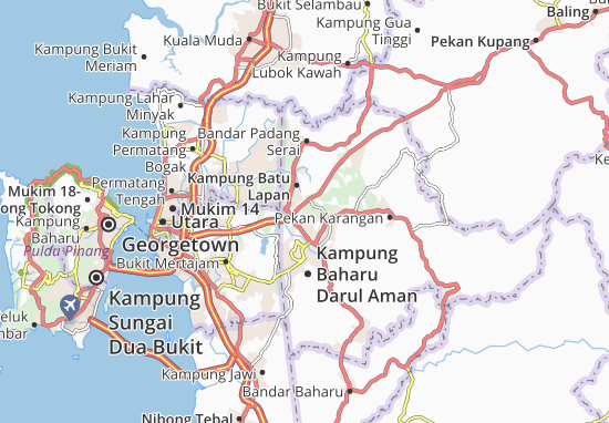 Karte Stadtplan Kampung Batu Lapan