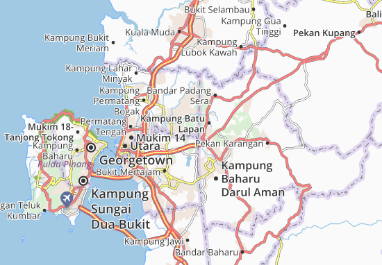 Karte Stadtplan Kampung Acih