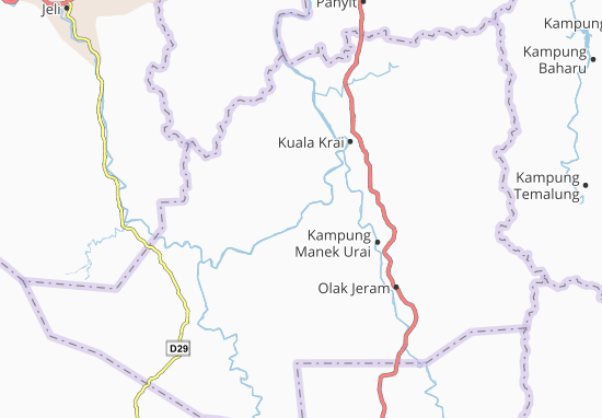 Karte Stadtplan Kampung Mambong Chegar Pinggan
