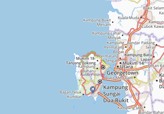 Karte Stadtplan Teluk Bahang