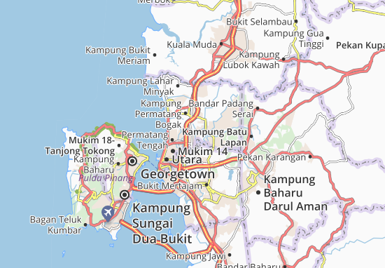 Karte Stadtplan Kampung Guar Kepayang