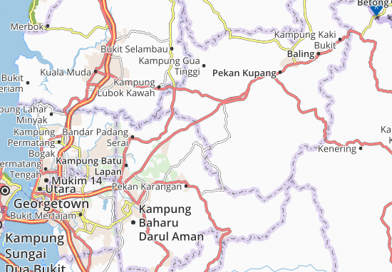 Karte Stadtplan Kampung Labu Besar