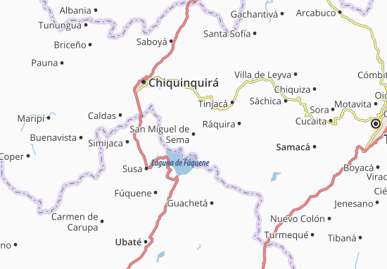 Kaart Plattegrond San Miguel de Sema
