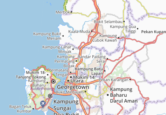 Karte Stadtplan Kampung Tok Bedur