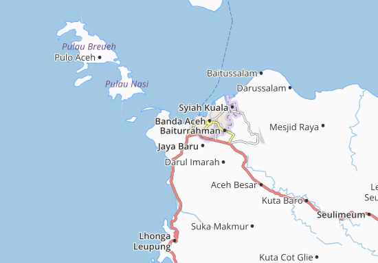 Karte Stadtplan Peukan Bada