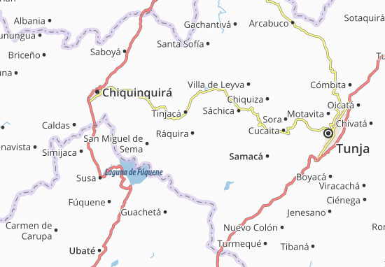 Kaart Plattegrond Ráquira