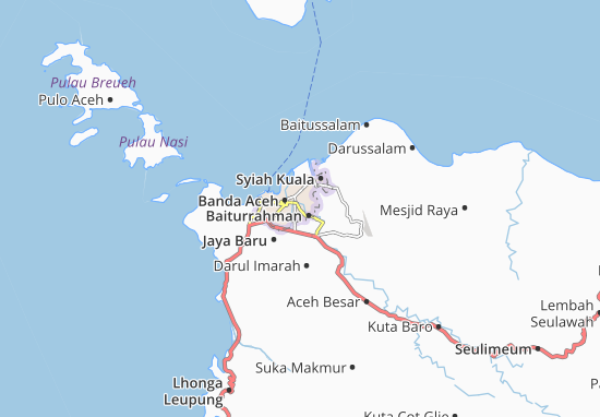 Kaart Plattegrond Banda Aceh
