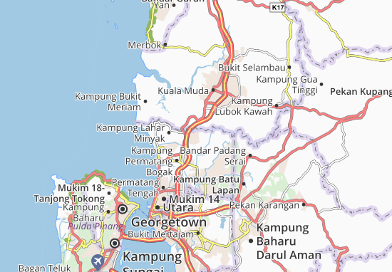 Kaart Plattegrond Kampung Pantai Kemelun