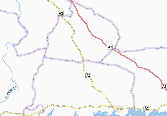Karte Stadtplan Abiéoulo