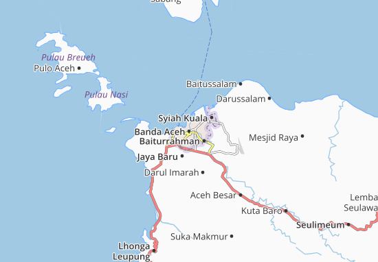 Karte Stadtplan Kuta Raja