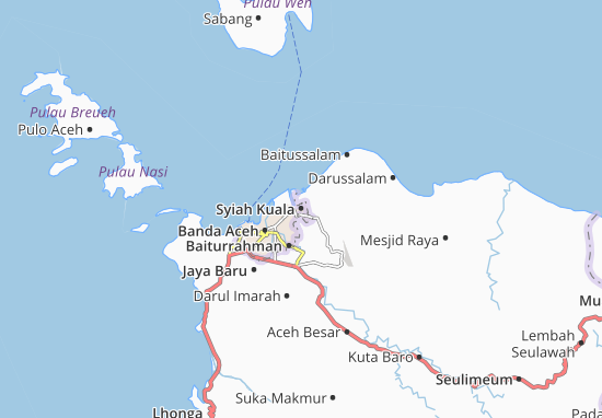 Karte Stadtplan Syiah Kuala
