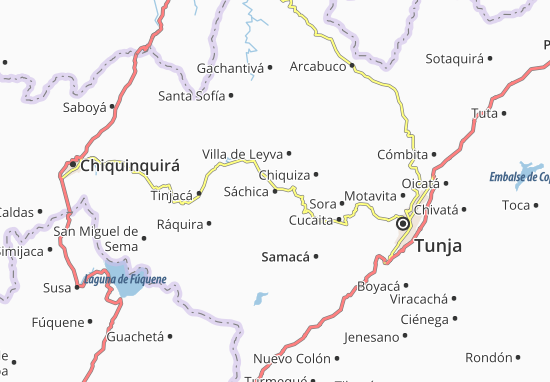Kaart Plattegrond Sáchica