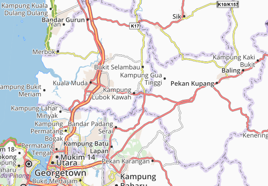 Karte Stadtplan Kampung Lubok Kawah